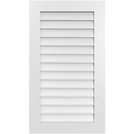 Ekena Millwork Vertical Surface Mount PVC Gable Vent: Non-Functional, w/ 3-1/2"W x 1"P Standard Frame, 24"W x 42"H GVPVE24X4201SN